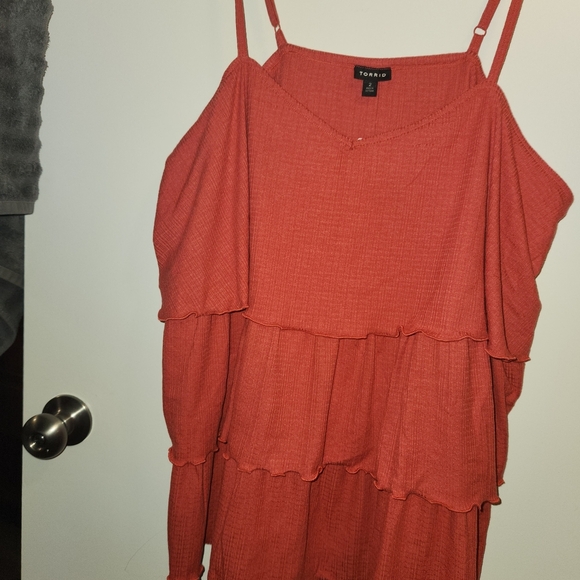 Torrid Women's Orange Layered Blouse - Picture 1 of 7